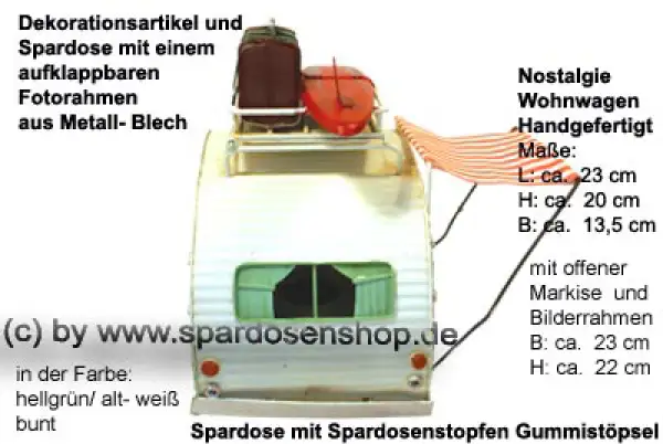 Nostalgie Wohnwagen hellgrün D